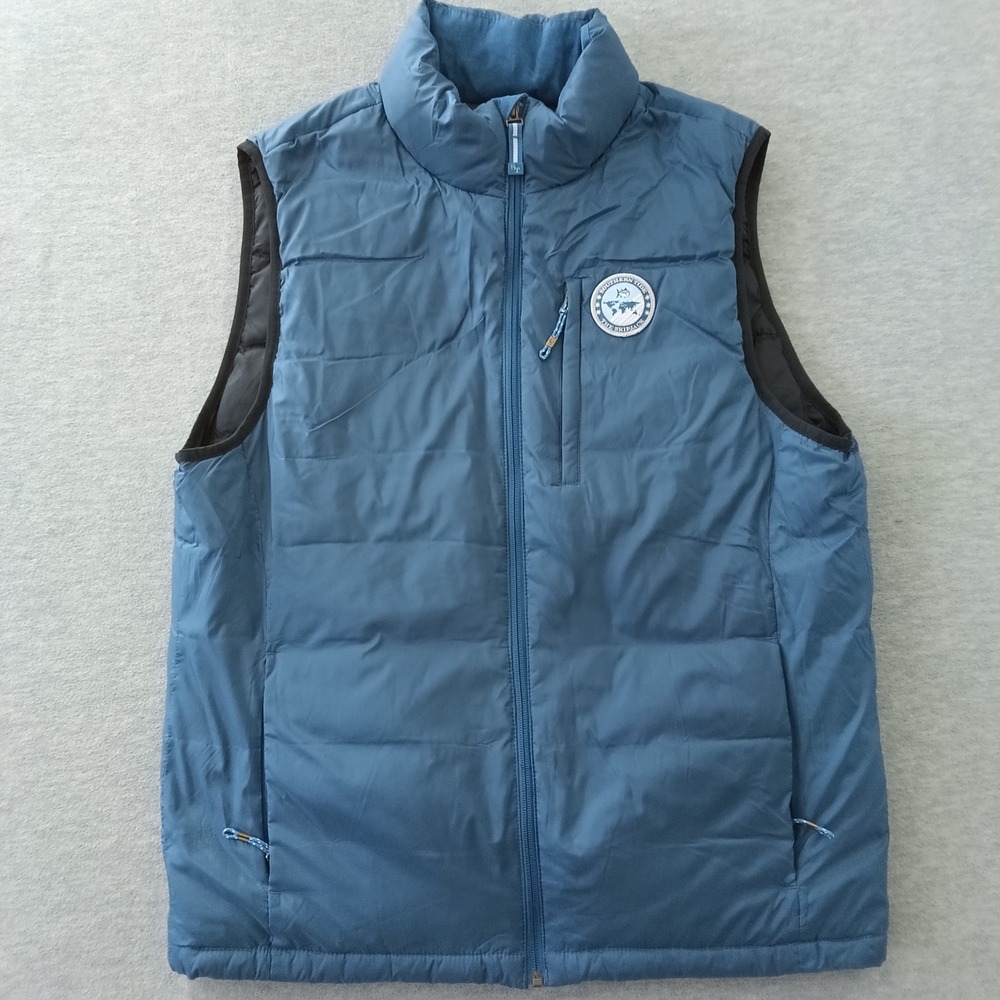 Southern Tide Sport Mens Blue Down Puffer Vest Skipjack Patch Size Large